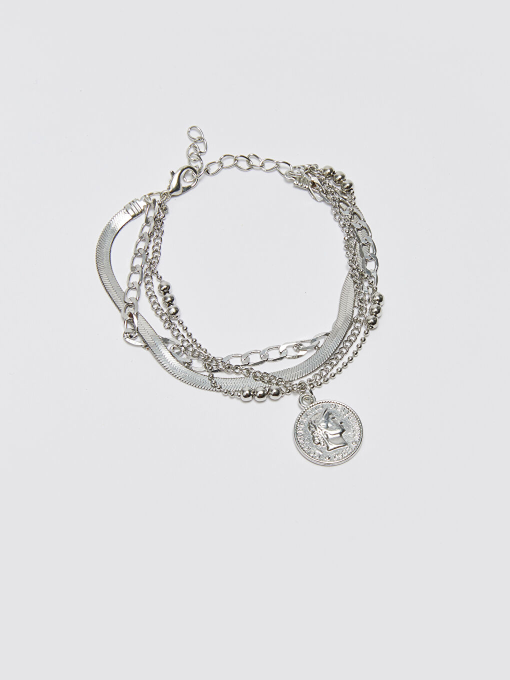 Karışık Kadın Madalyon Detaylı Bileklik