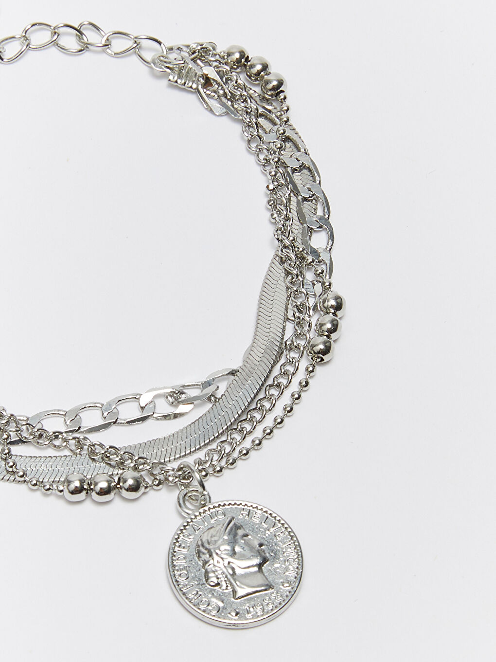 Karışık Kadın Madalyon Detaylı Bileklik-1