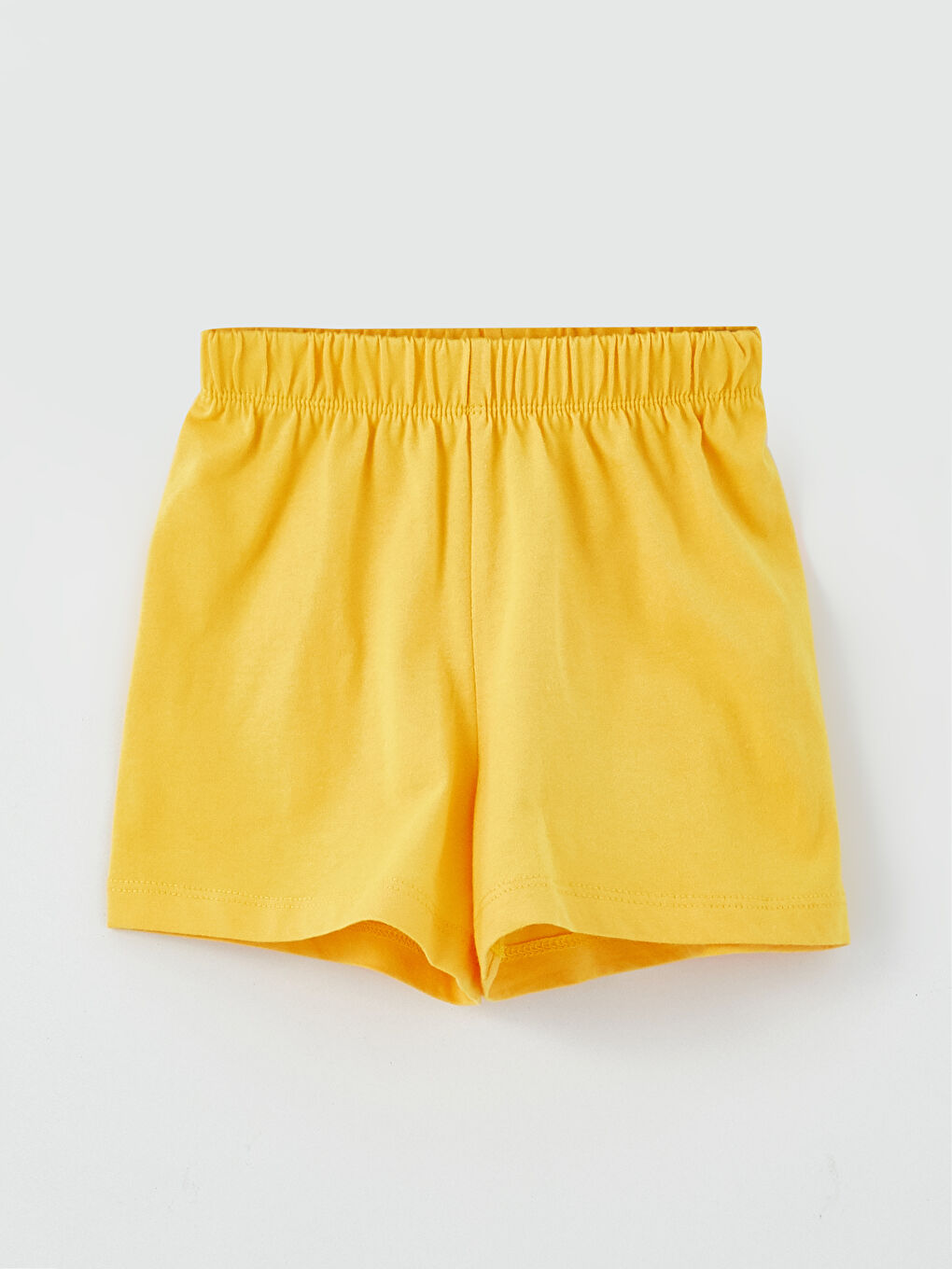 Ekru Bisiklet Yaka Baskılı Kız Bebek Atlet ve Şort 2'li Takım-2