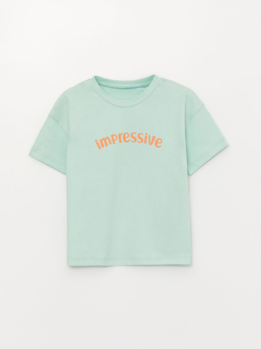 تيشيرت مطبوع بياقة دائرية وشورت للبنات الرضع - مجموعة من قطعتين-1