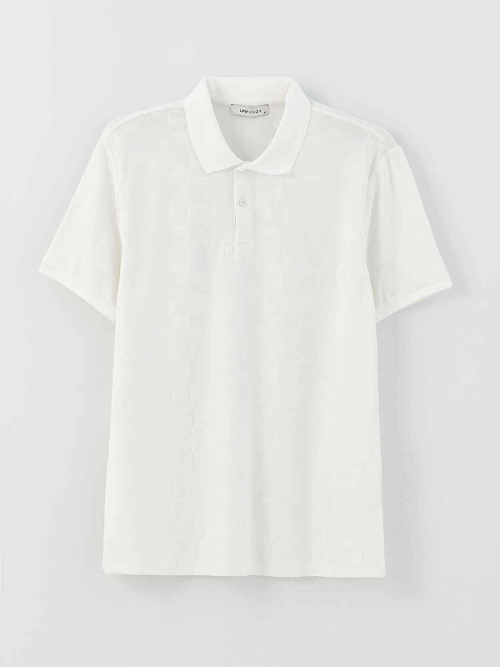 Ekru Polo Yaka Kısa Kollu Erkek Tişört-5