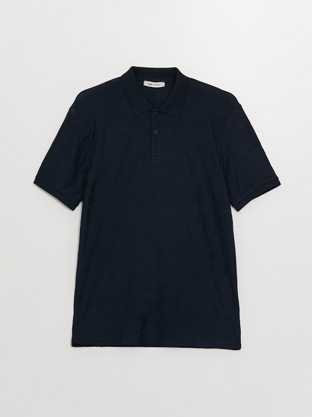 Lacivert Polo Yaka Kısa Kollu Erkek Tişört-5