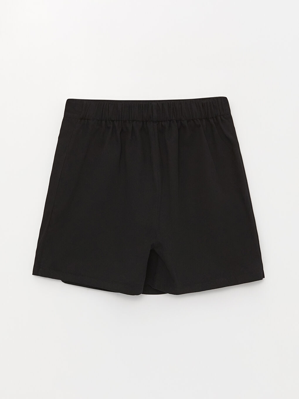 Siyah Beli Lastikli Basic Kız Çocuk Şort Etek-1