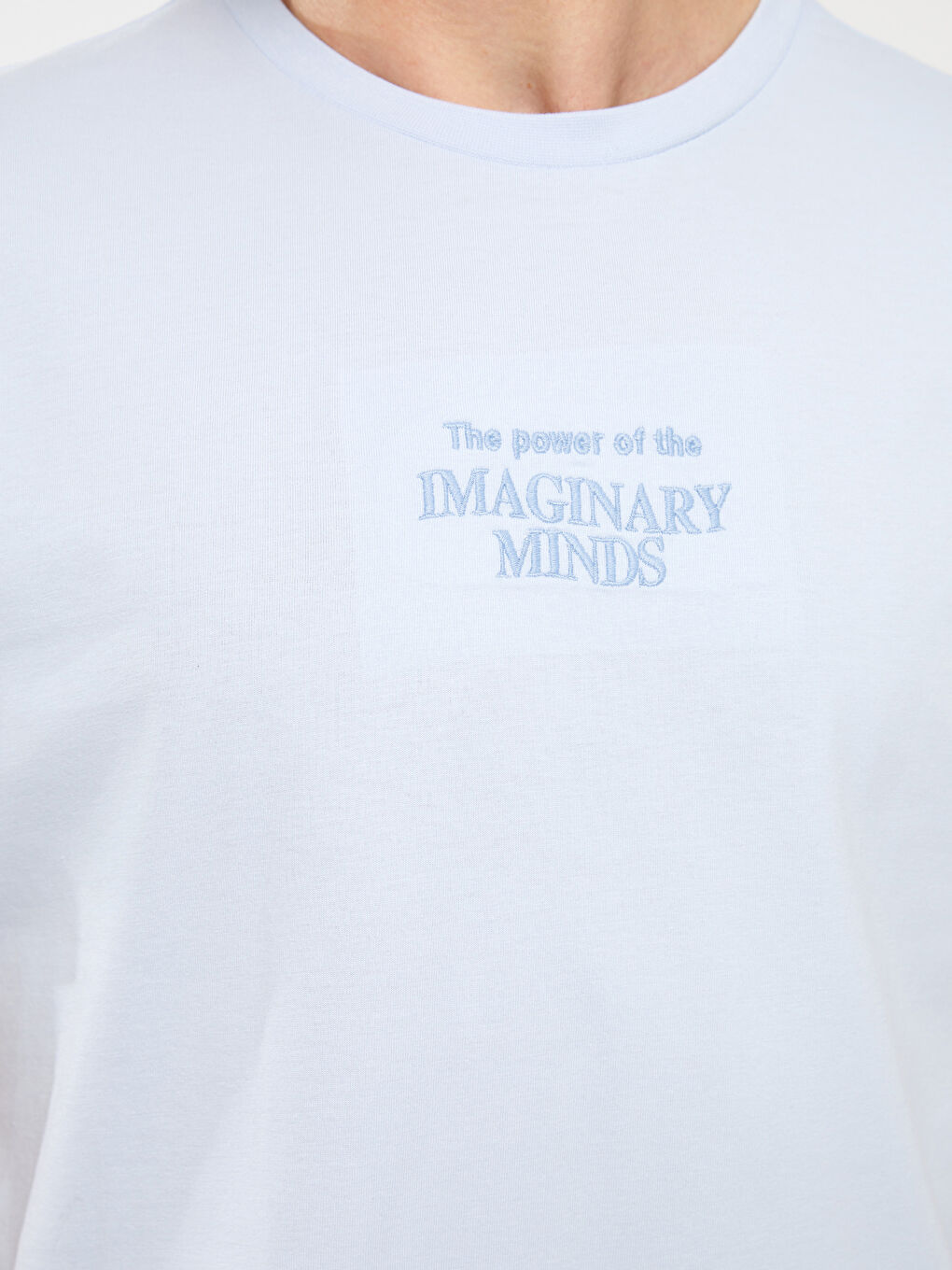 Mavi Bisiklet Yaka Kısa Kollu Baskılı Penye Erkek Tişört-4