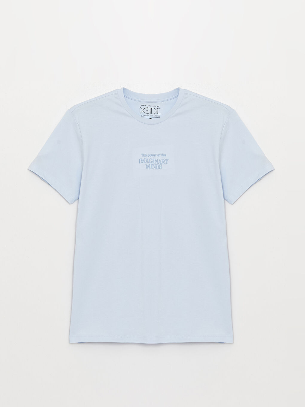 Mavi Bisiklet Yaka Kısa Kollu Baskılı Penye Erkek Tişört-6