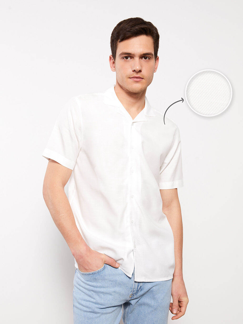 Regular Fit Short Sleeve Poplin Men's Shirt
