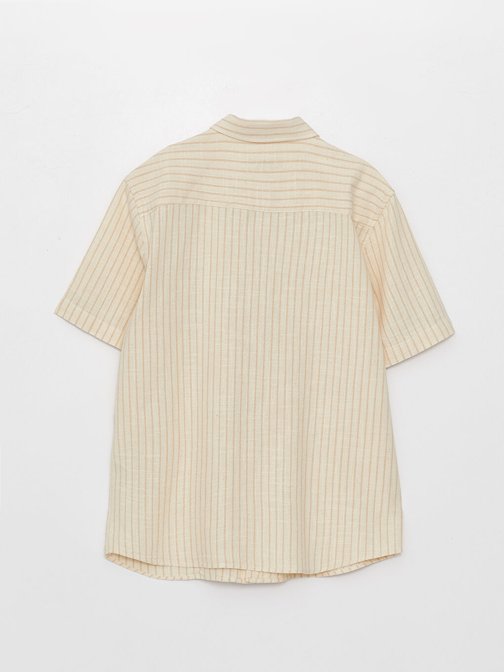 قميص رجال كم قصير مخطط بقصة عادية-6