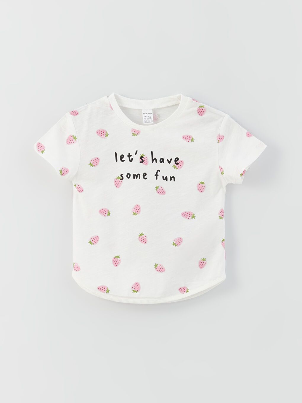 მრგვალი საყელო ნაბეჭდი გოგონას მაისური და შორტი 2-ცალიანი კომპლექტი-1