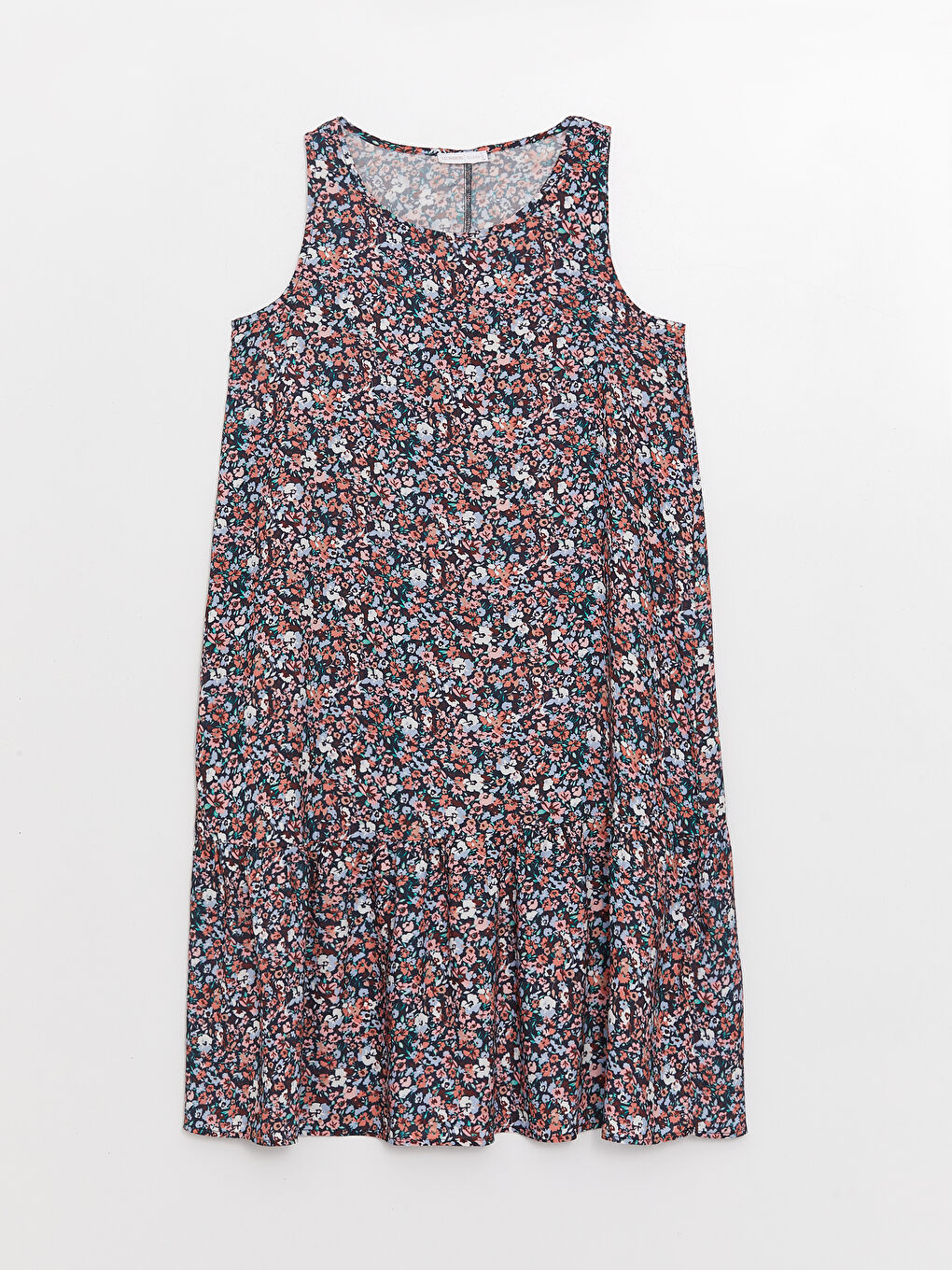 Rochie Florală Croială A Guler Rotund pentru Femei-5