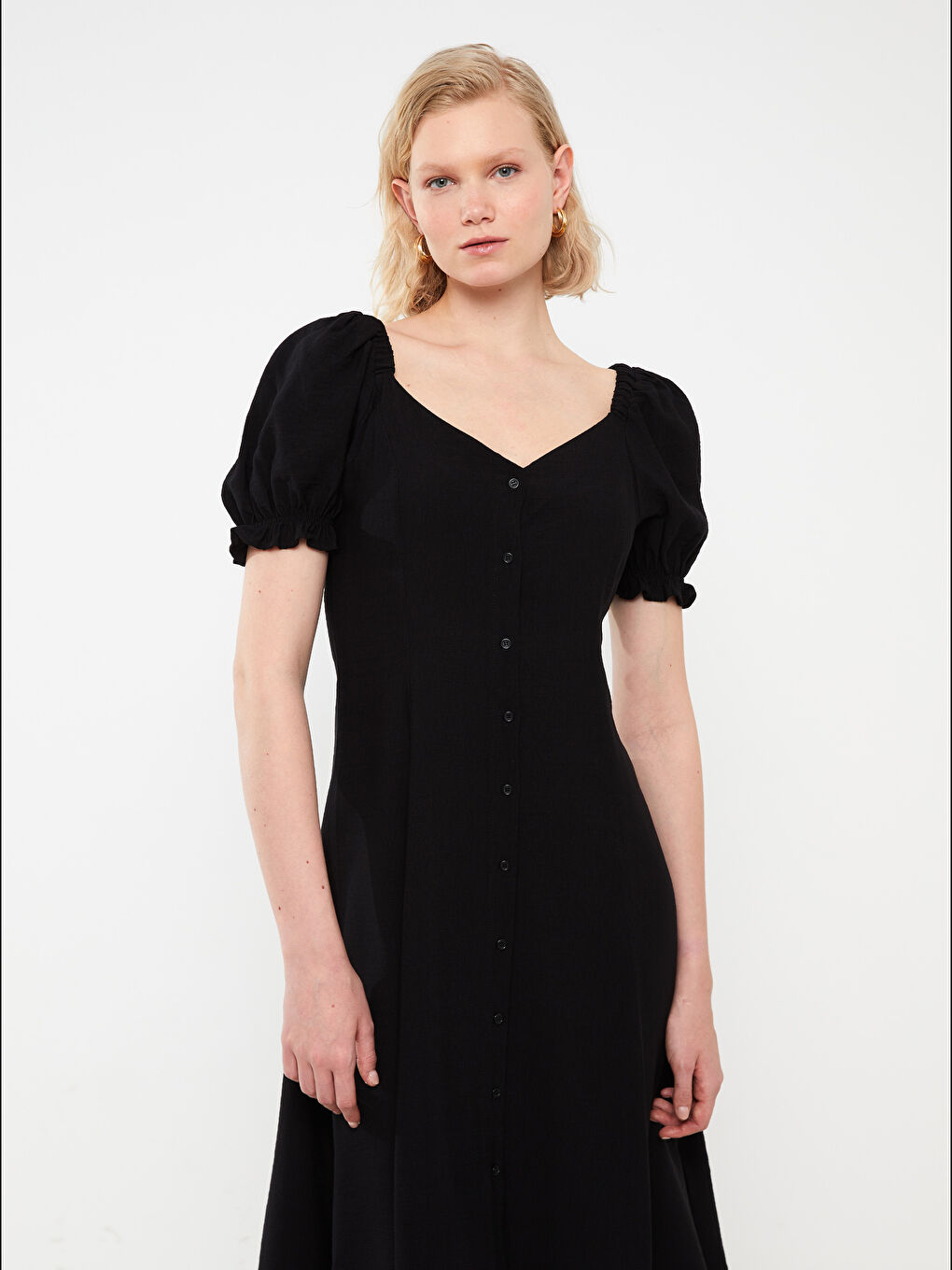 Sweetheart Collar Straight Short Sleeve Women's Dress -S3HC62Z8-CVL