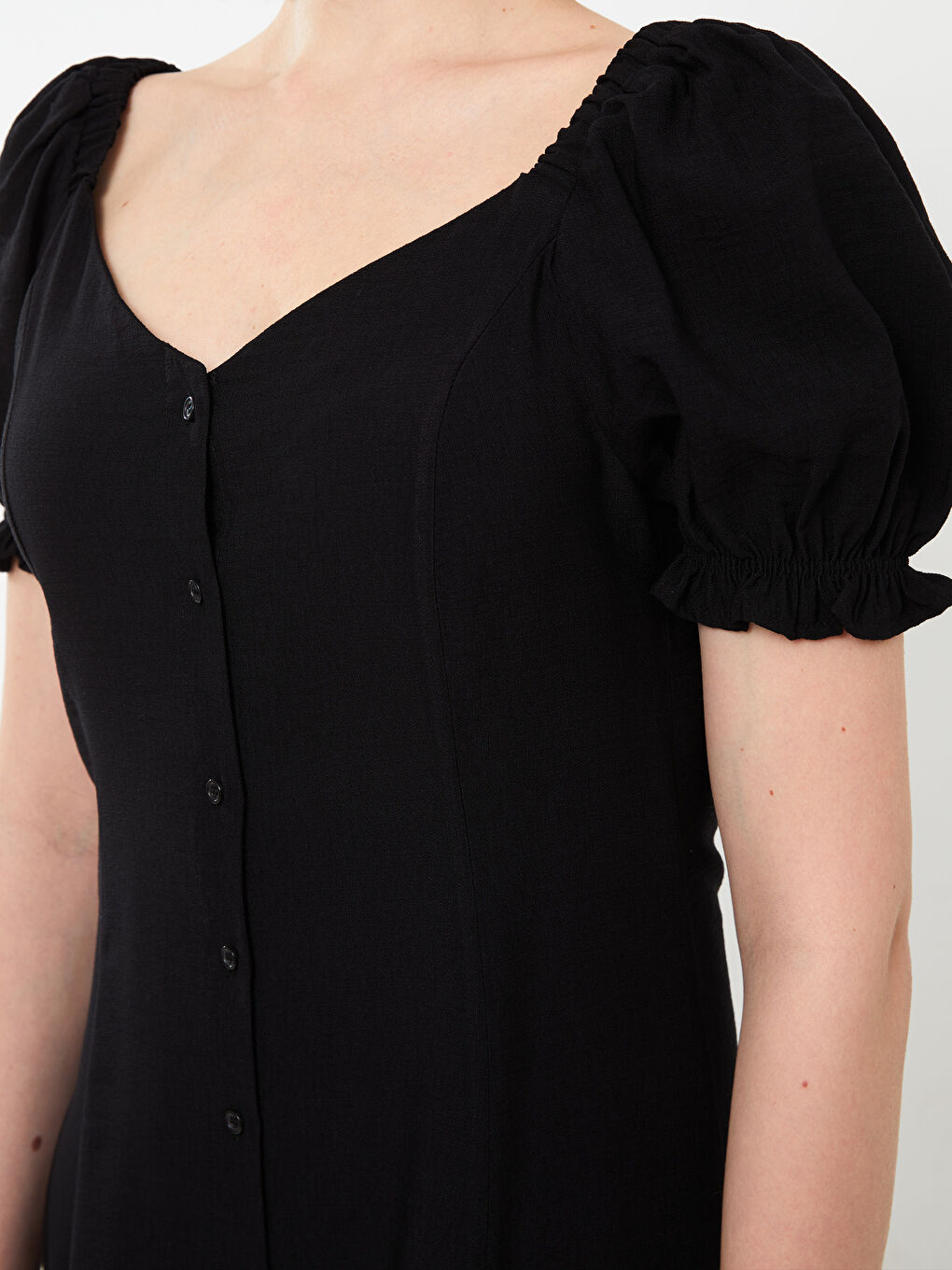 Sweetheart Collar Straight Short Sleeve Women's Dress -S3HC62Z8-CVL