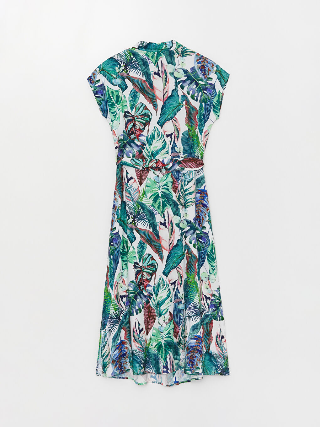 فستان قميص كم قصير مُزهر للسيدات-6