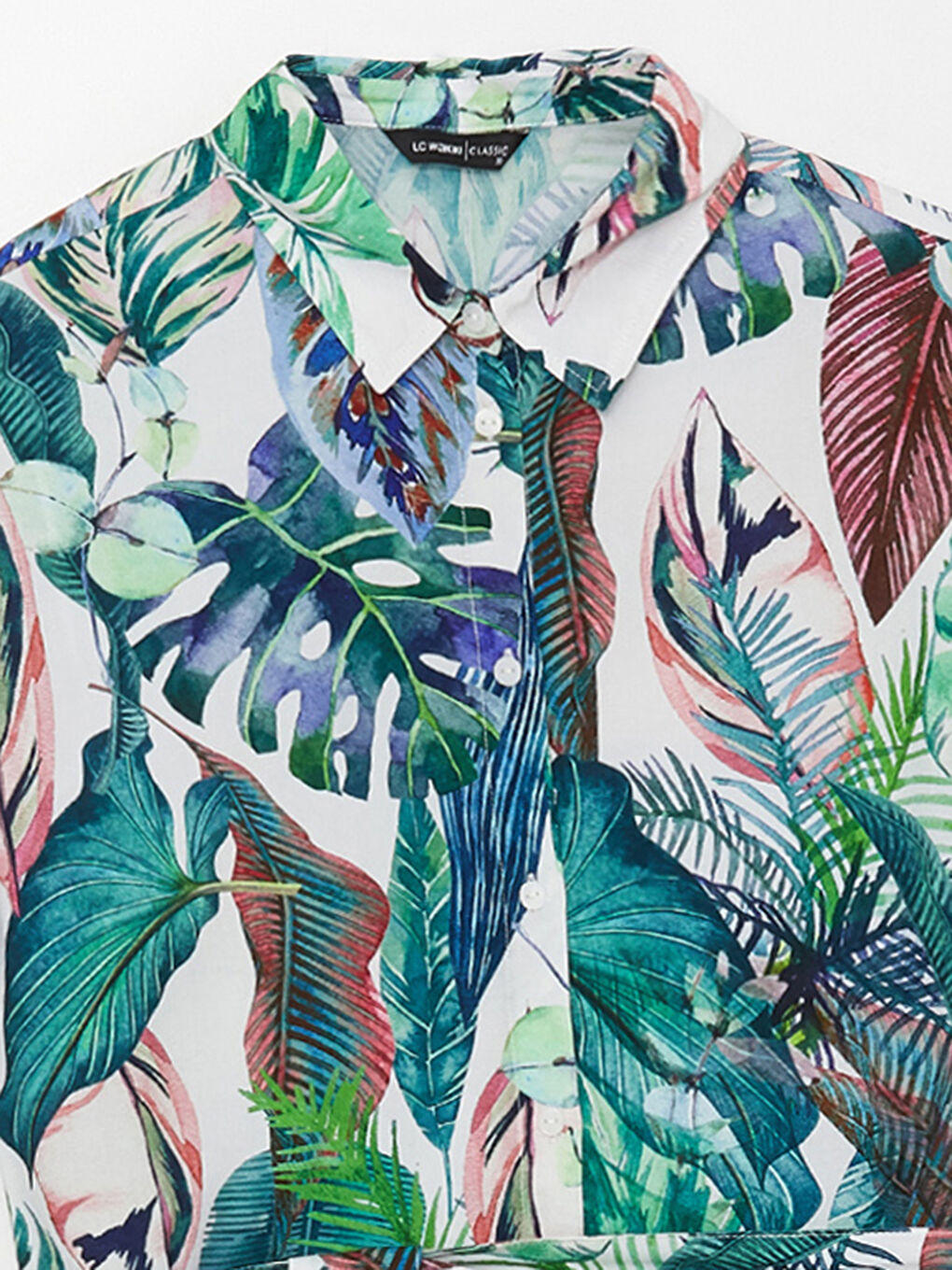 فستان قميص كم قصير مُزهر للسيدات-7