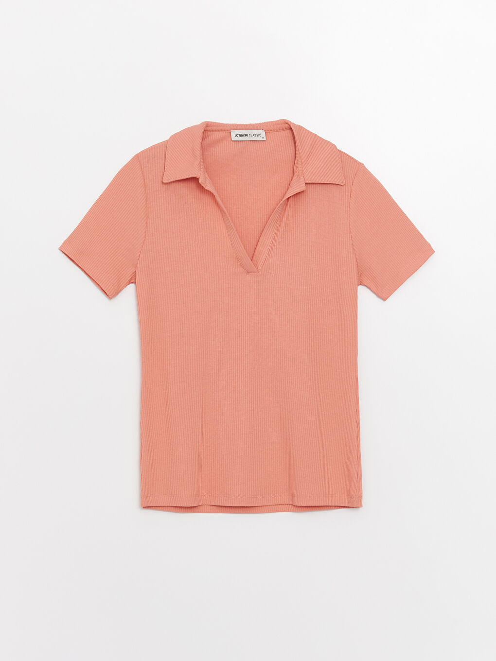 LC Waikiki Polo Neck Plain Short Sleeve Women's T-Shirt -S3HC76Z8-GC5