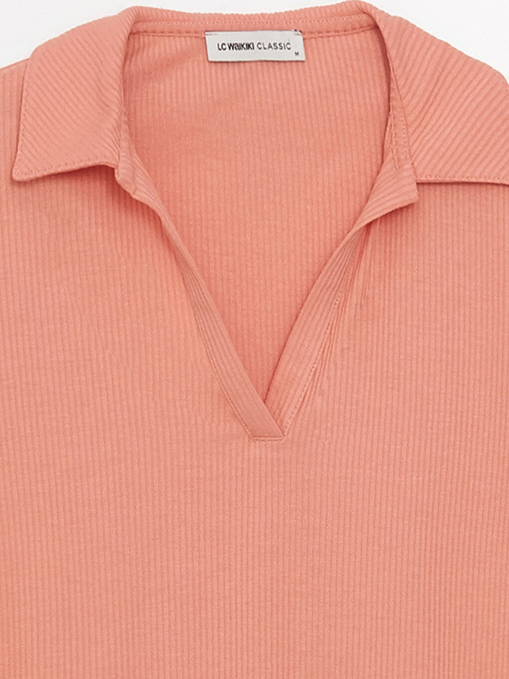 LC Waikiki Polo Neck Plain Short Sleeve Women's T-Shirt -S3HC76Z8-GC5