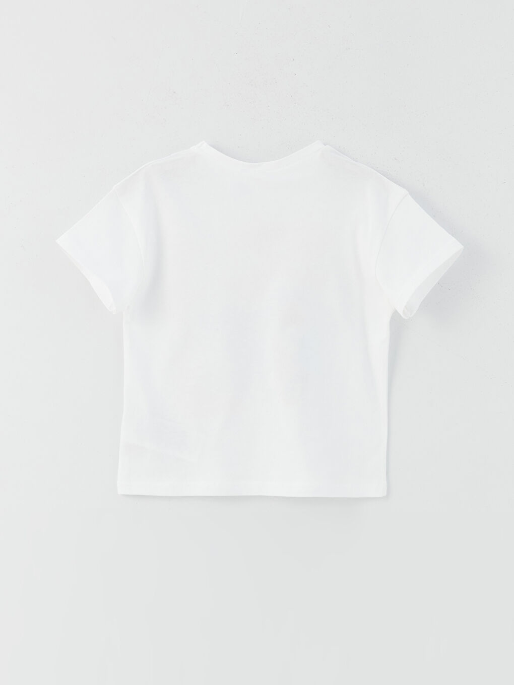 Crew Neck Short Sleeve Minnie Mouse Printed Baby Girls' T-Shirt-1