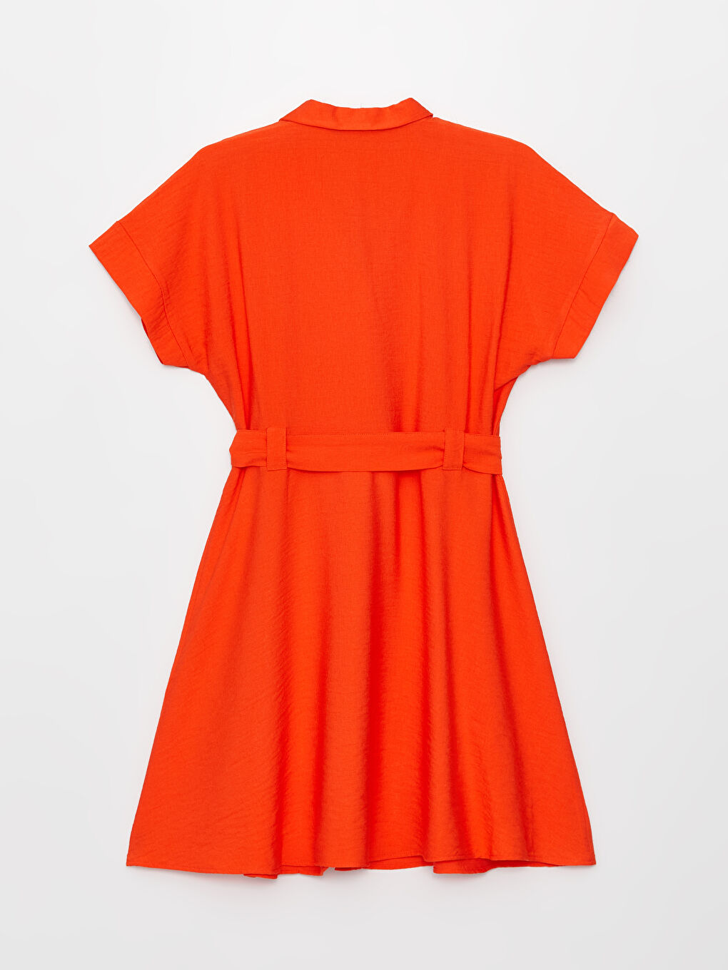 Jacket Collar Straight Short Sleeve Linen Look Women's Shirt Dress -S3HC90Z8-GNJ