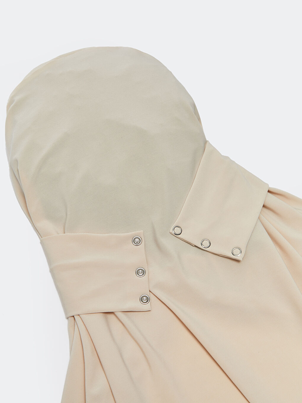 Bej Kadın Arkası Çıtçıtlı Şal-5