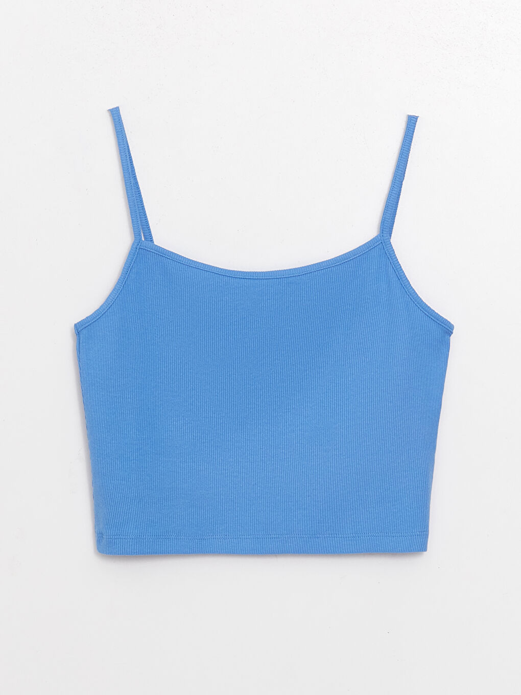 U Neck Plain Strappy Women's Crop Top -S3HD70Z8-GW0