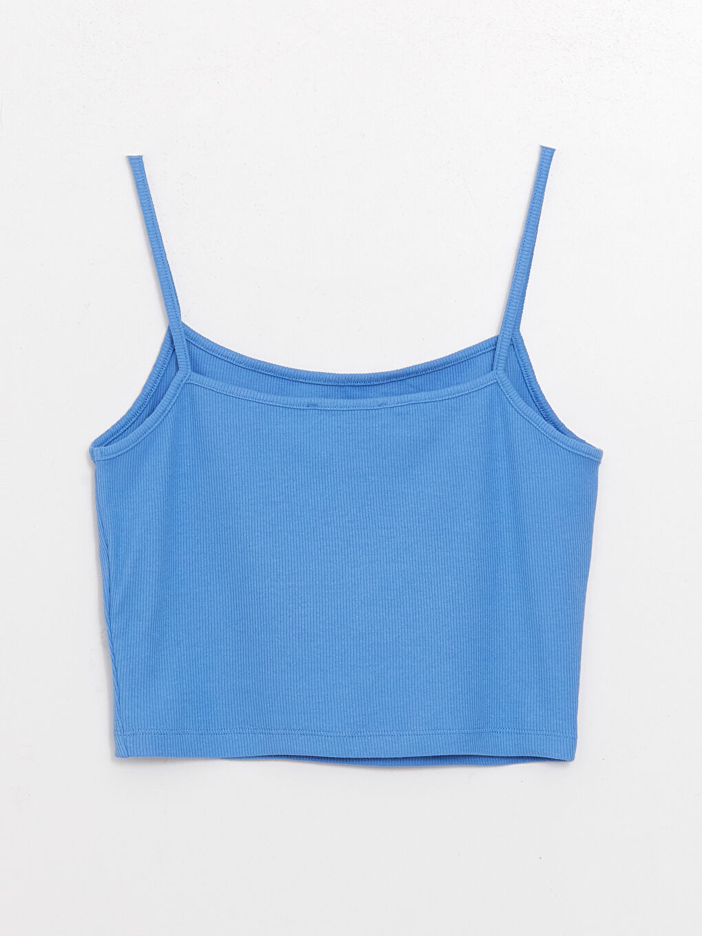 U Neck Plain Strappy Women's Crop Top -S3HD70Z8-GW0
