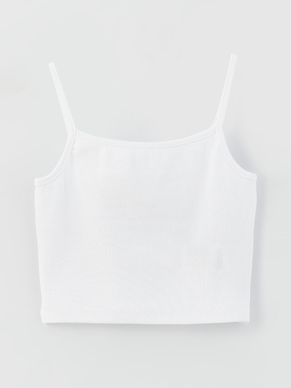 U Neck Plain Strappy Women's Crop Top-5