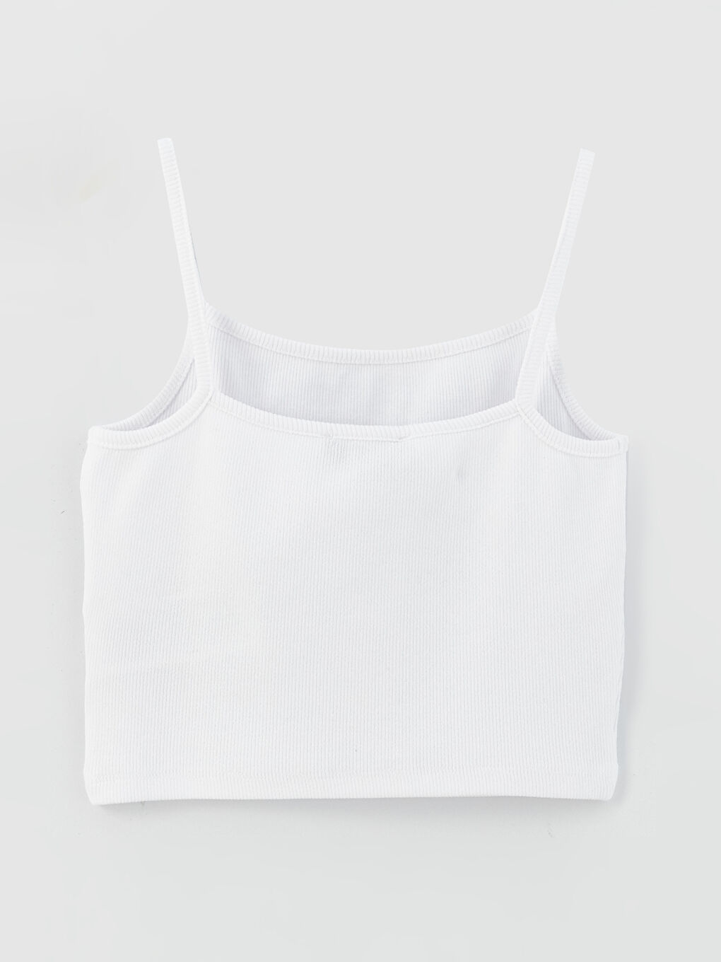 U Neck Plain Strappy Women's Crop Top-6