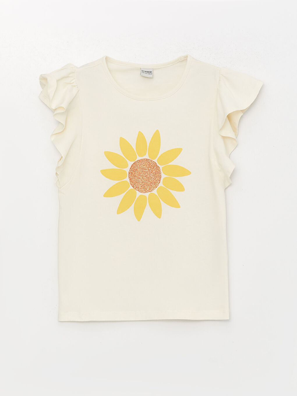 Crew Neck Printed Girls' T-Shirt
