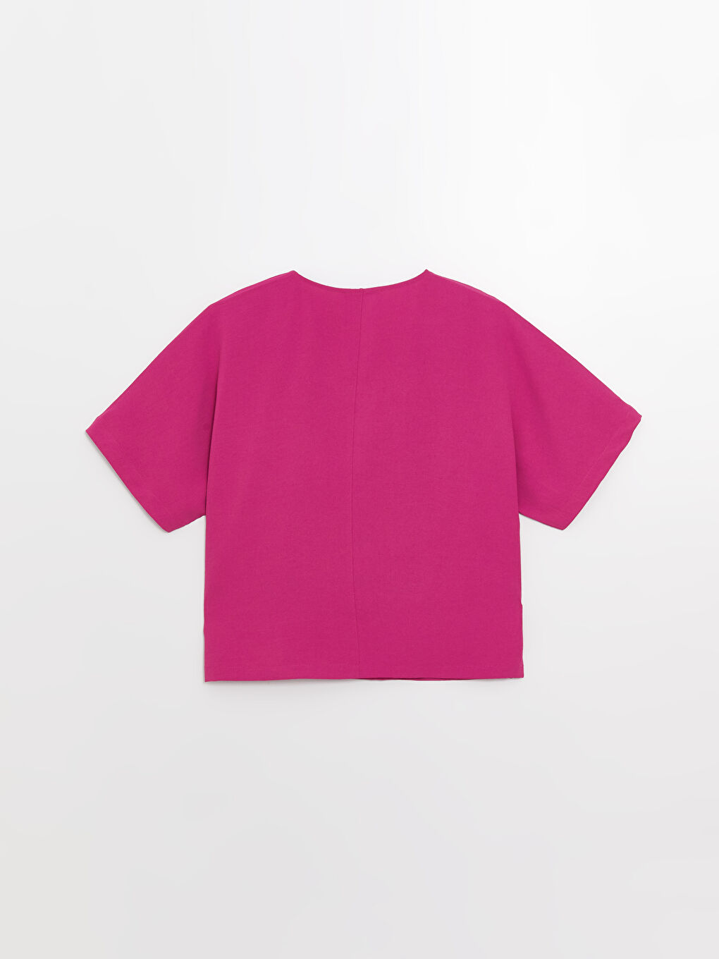 Bluză Supradimensionată pentru Femei cu Decolteu în V, Simplă, Mânecă Scurtă-6