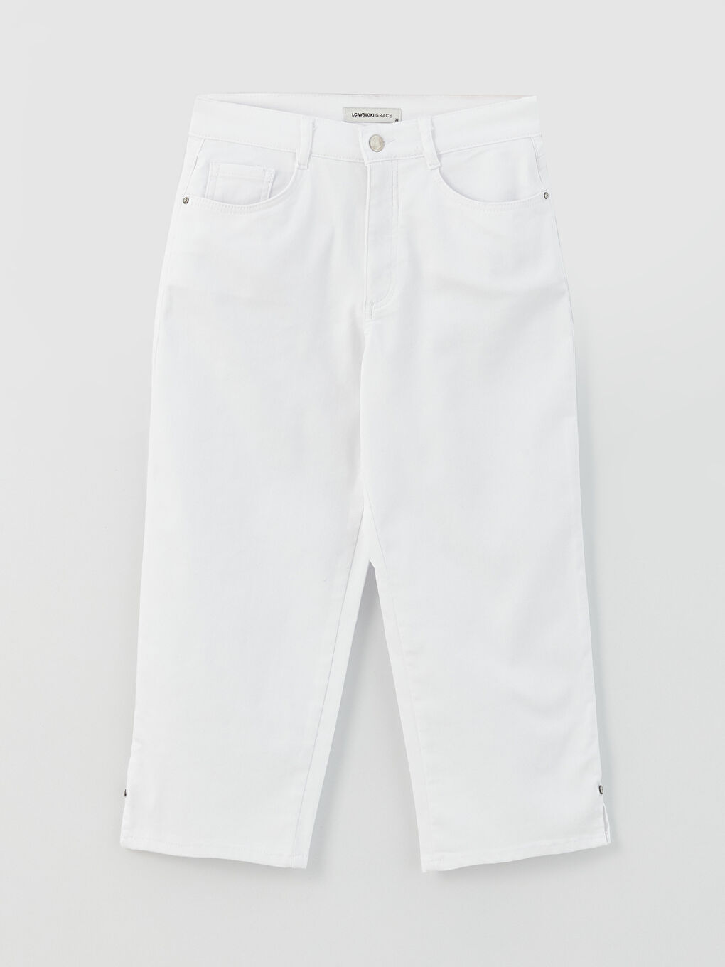 Slim Fit Straight Gabardine Women's Capri -S3HD76Z8-EEW