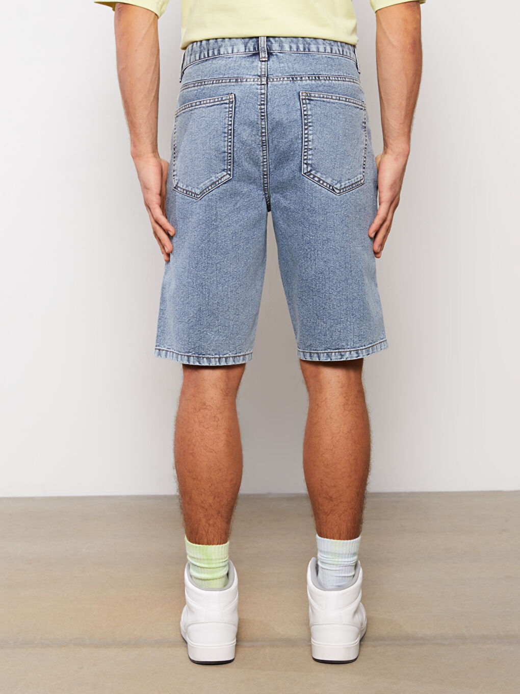 Pantaloni scurți din denim pentru Bărbați, Croială Standard-6