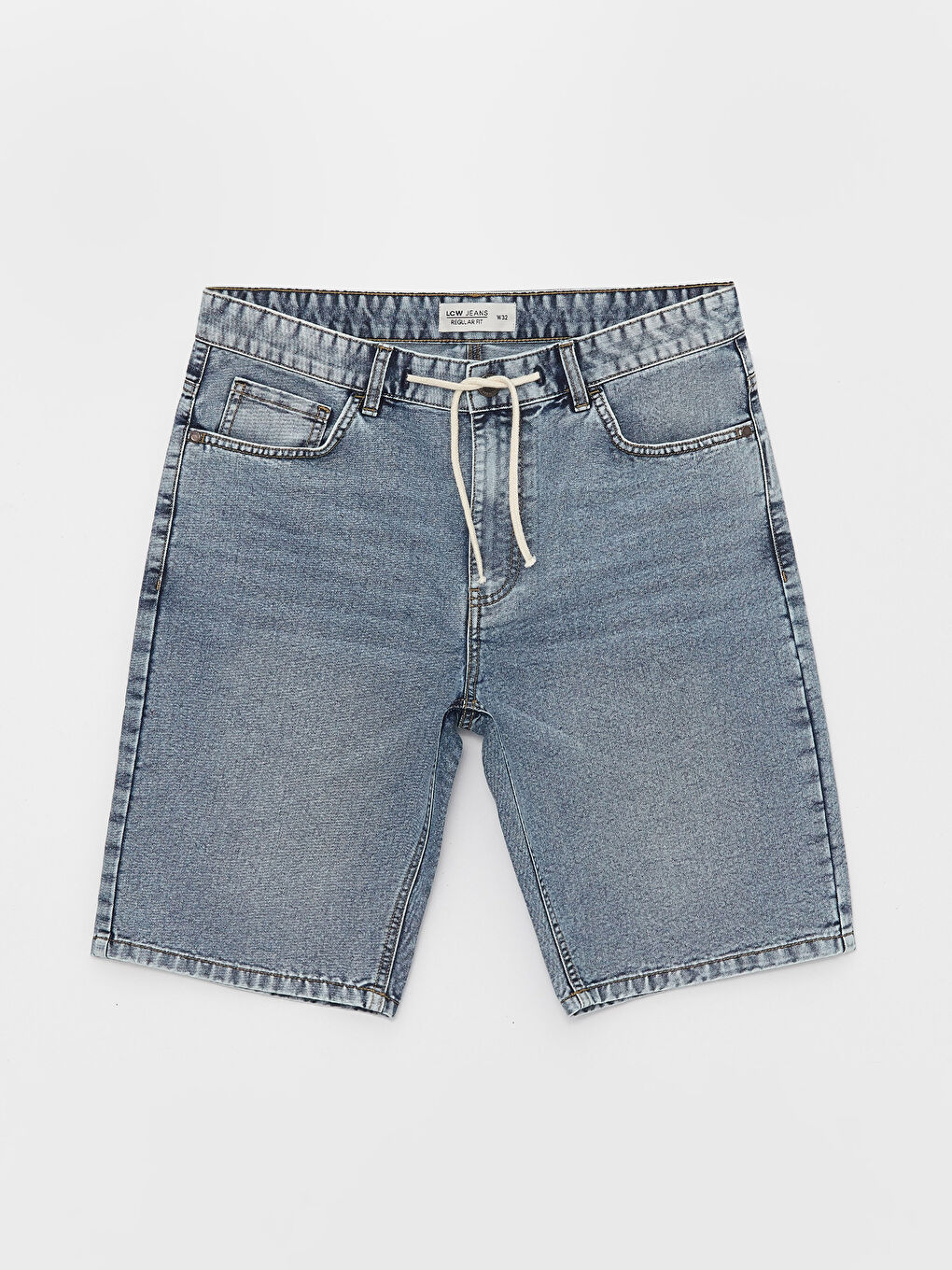 Pantaloni scurți din denim pentru Bărbați, Croială Standard-7