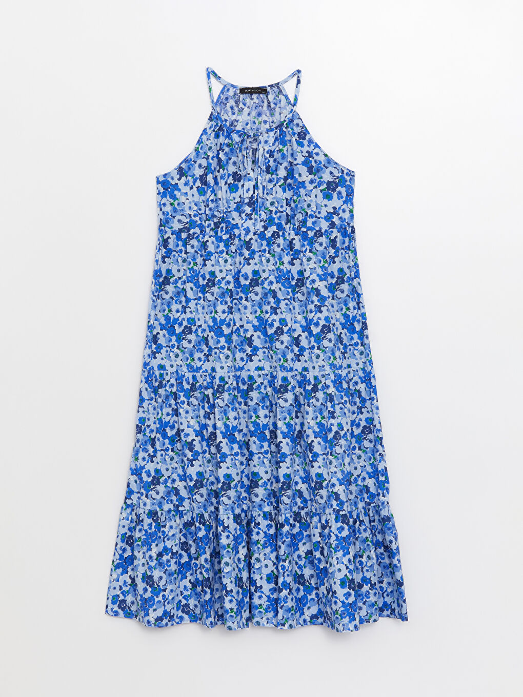 Halter Neck Floral Oversize Women's Dress -S3HD84Z8-LSJ