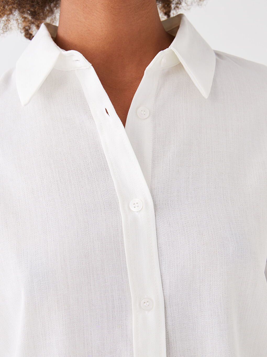 Plain Short Sleeve Women's Shirt-2