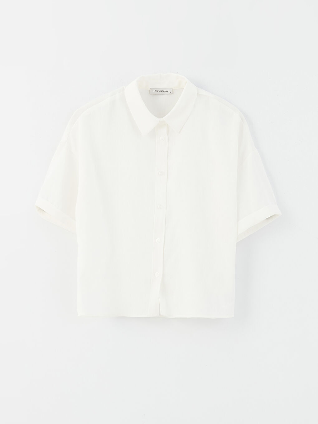 Plain Short Sleeve Women's Shirt-4