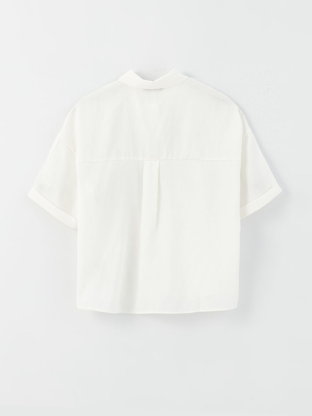 Plain Short Sleeve Women's Shirt-5