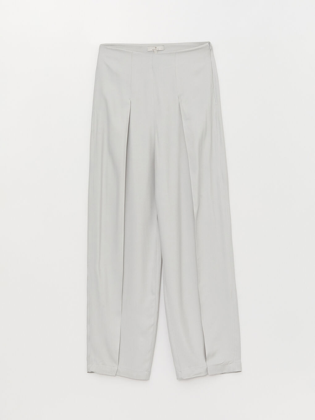 Gri Rahat Kalıp Kadın Palazzo Pantolon-5