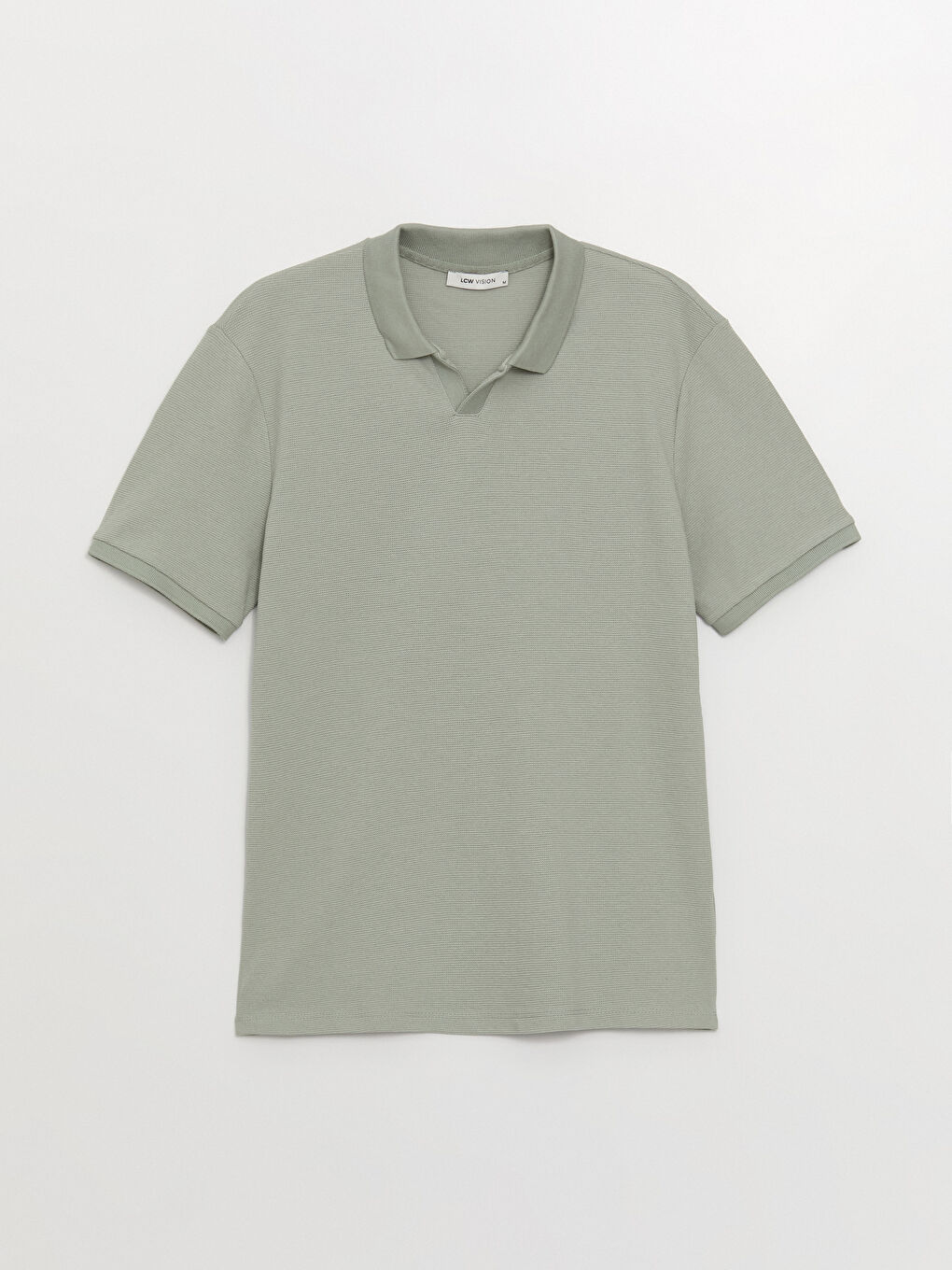 Yeşil Resort Yaka Kısa Kollu Erkek Tişört-5