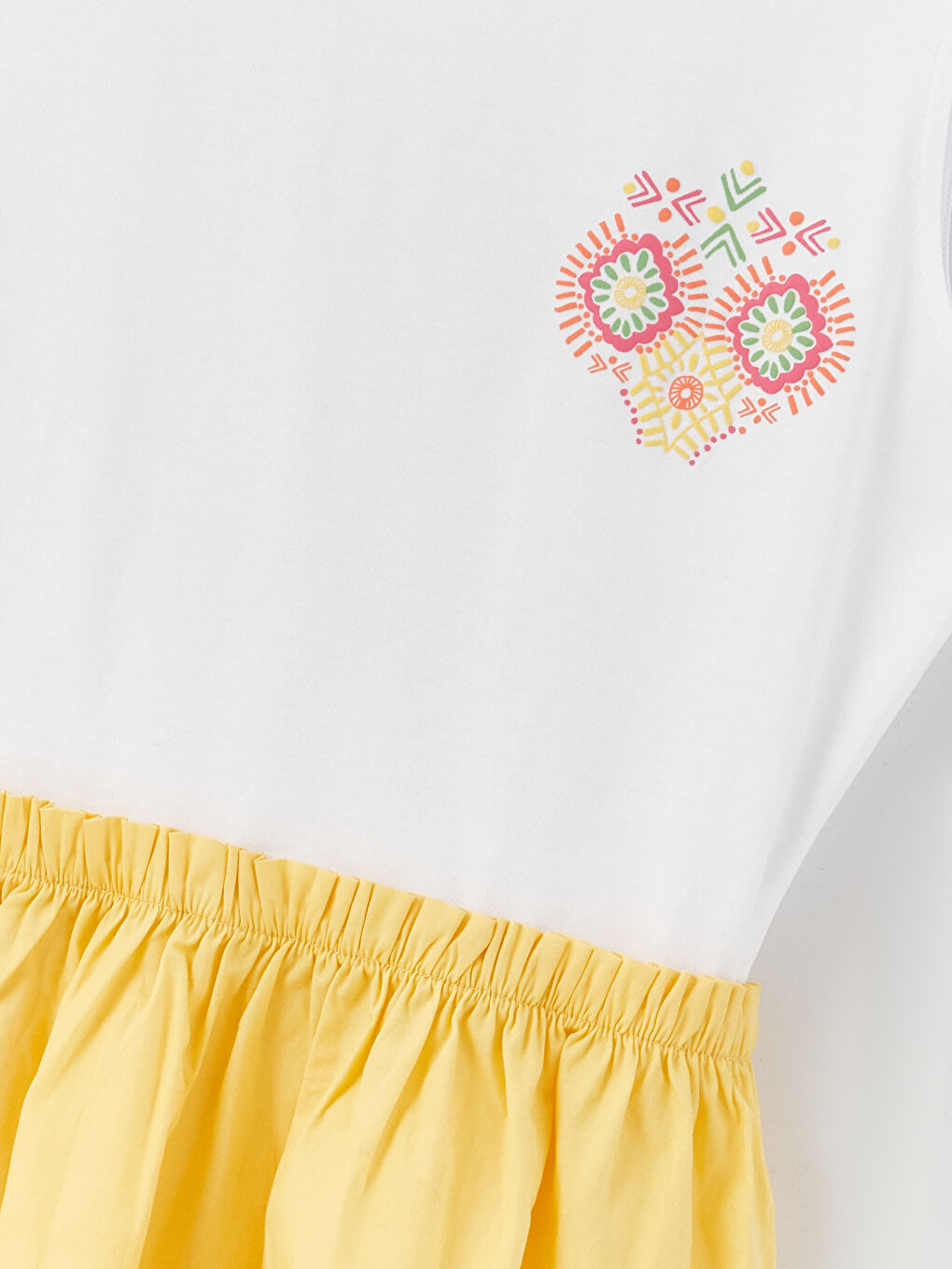 Crew Neck Printed Girls' Dress-2