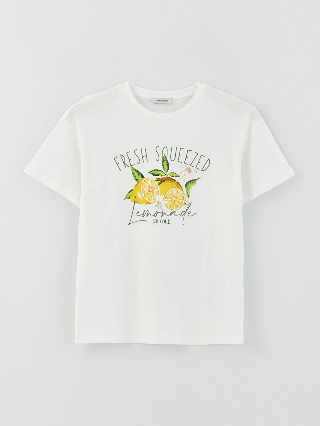 Crew Neck Printed Short Sleeve Women's T-Shirt-5