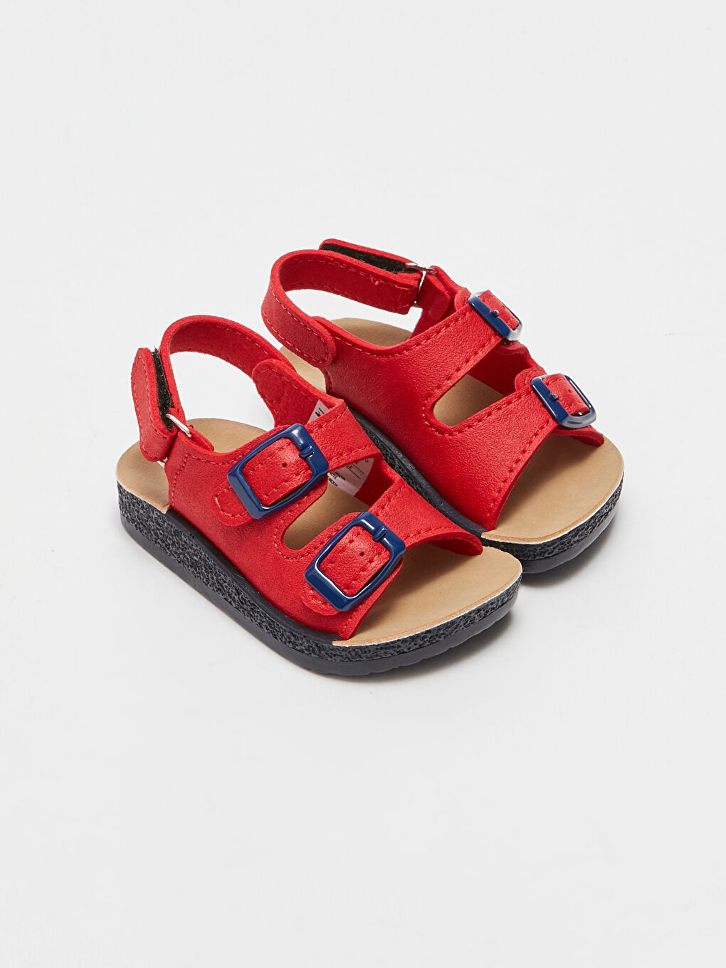 LCW STEPS Double Band Buckle Detailed Hook and Loop Closure Baby Boy Sandals -S3HE58Z1-RAV