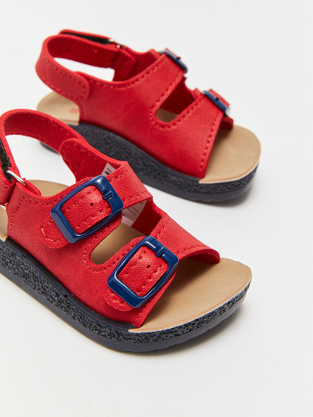 LCW STEPS Double Band Buckle Detailed Hook and Loop Closure Baby Boy Sandals -S3HE58Z1-RAV
