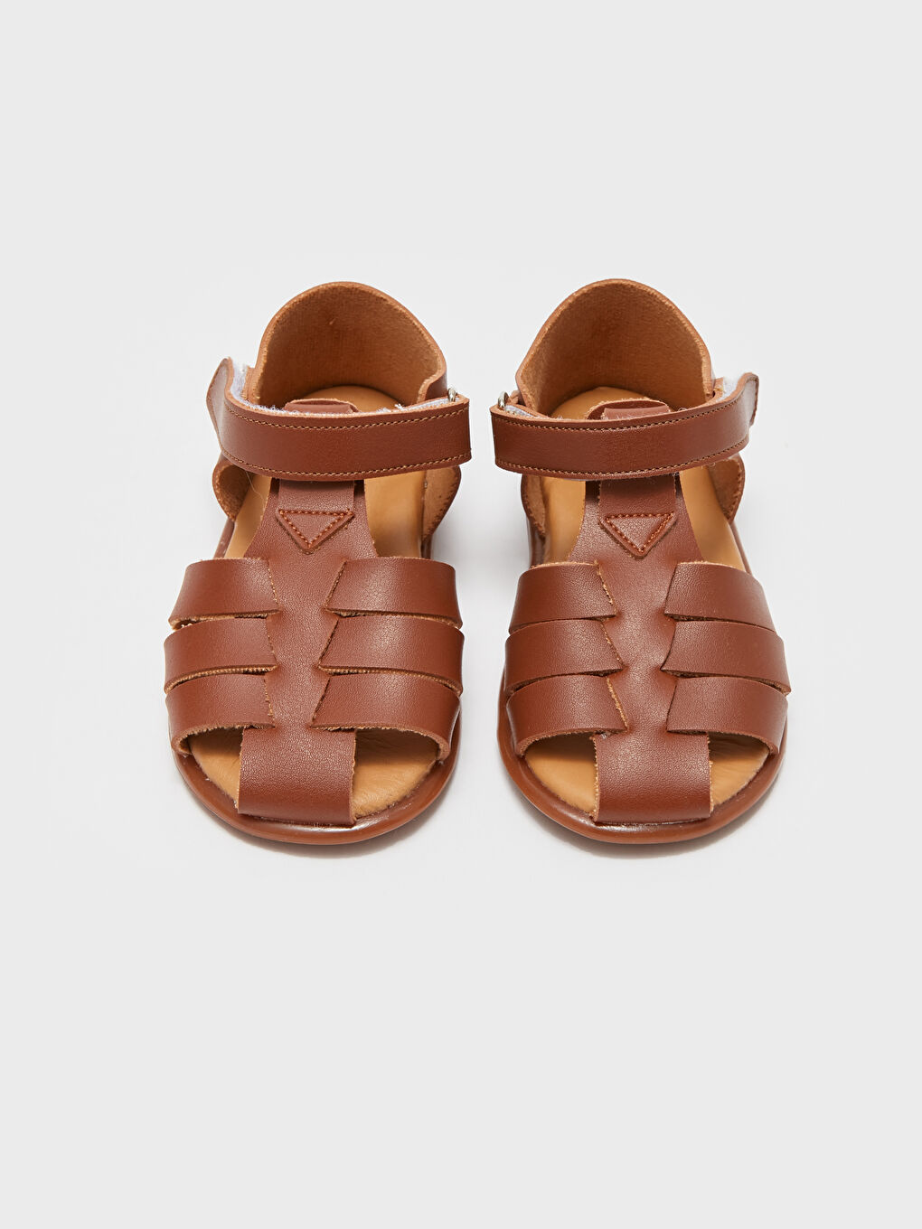 Kahverengi Cırt Cırtlı Erkek Bebek Sandalet-2