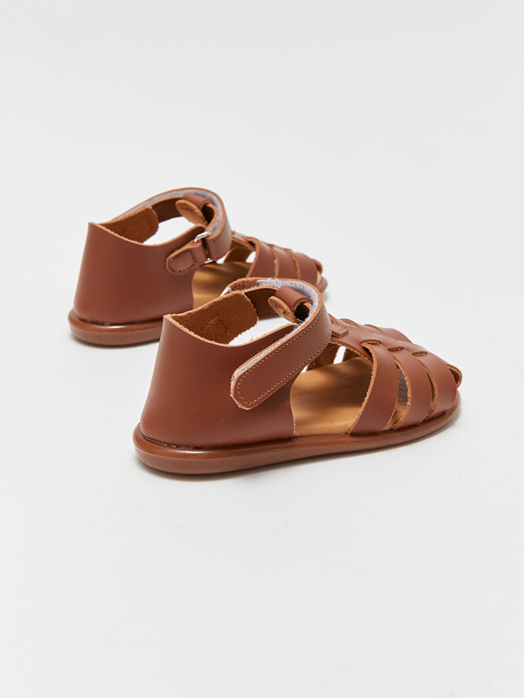 Kahverengi Cırt Cırtlı Erkek Bebek Sandalet-4
