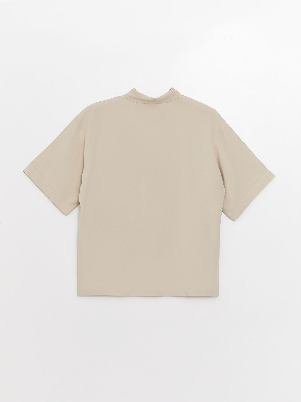 قميص سادة أوفراسايز خليط كتان للسيدات-6