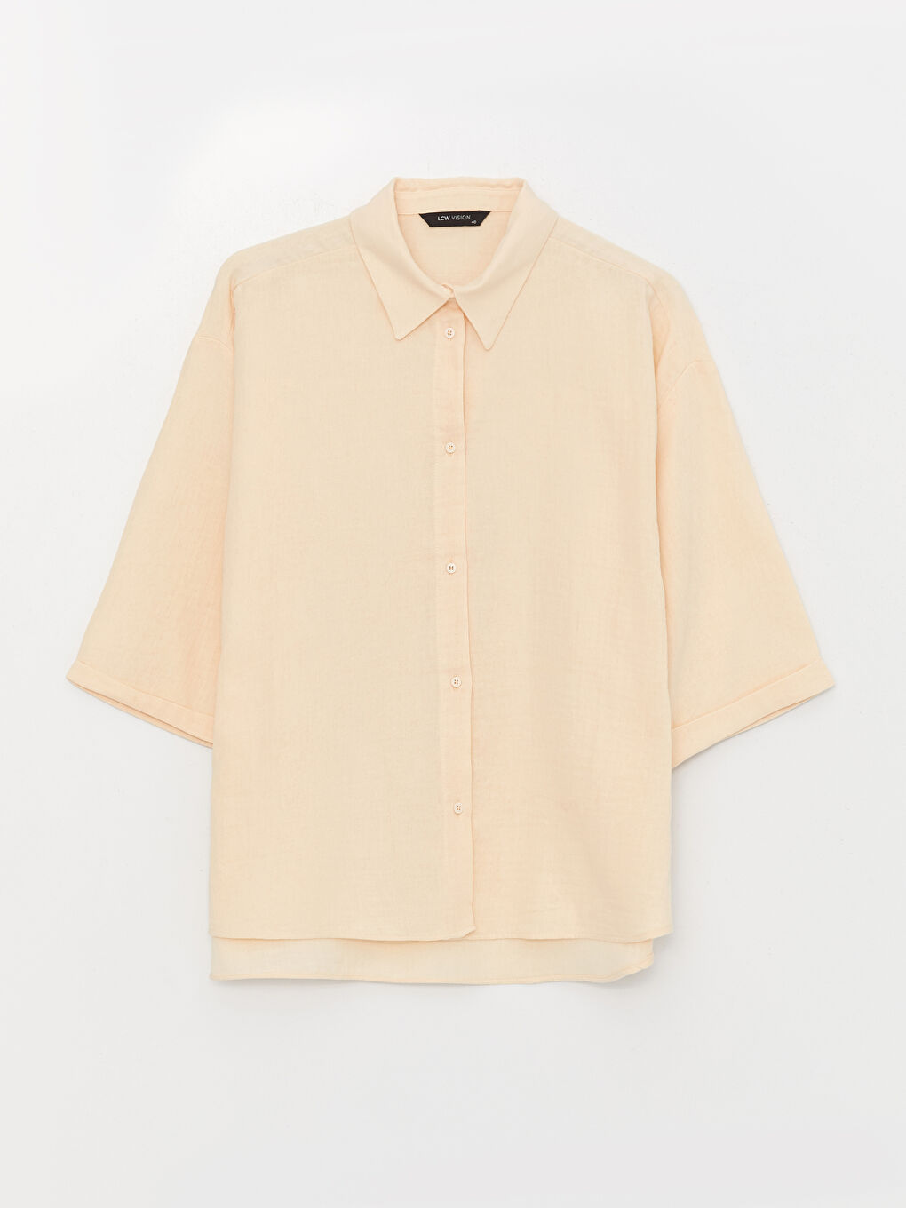 Plain Oversize Muslin Women's Shirt-5