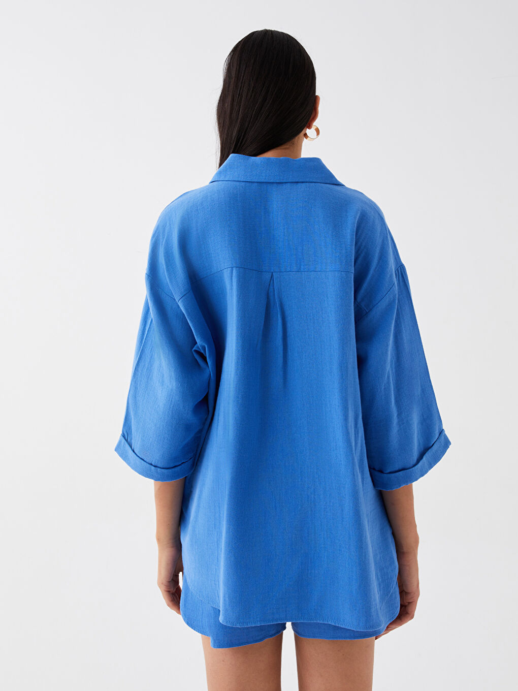 LCW Vision Plain Oversize Muslin Women's Shirt -S3HE67Z8-K6M