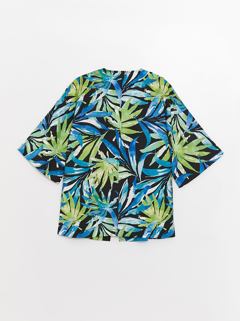 Shawl Collar Patterned Oversize Women's Kimono -S3HE68Z8-F9C