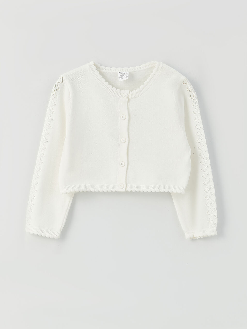 Cardigan en Tricot à Col Rond pour Bébé Fille