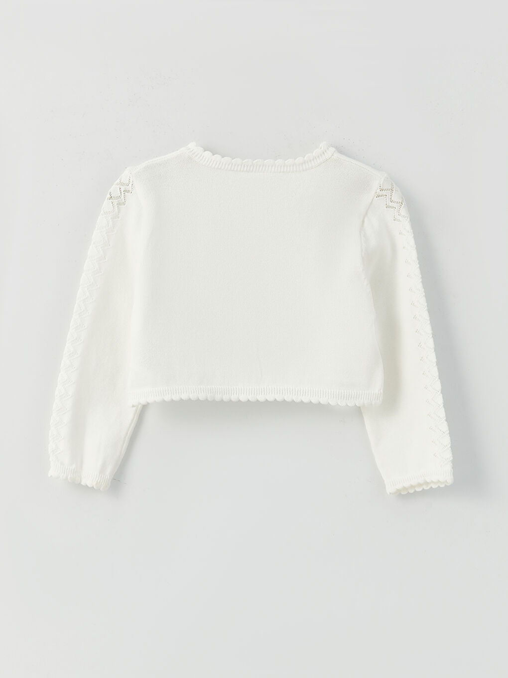 Cardigan en Tricot à Col Rond pour Bébé Fille-1