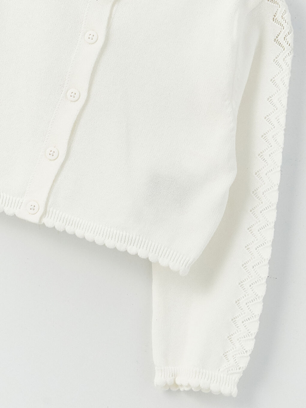 Cardigan en Tricot à Col Rond pour Bébé Fille-2